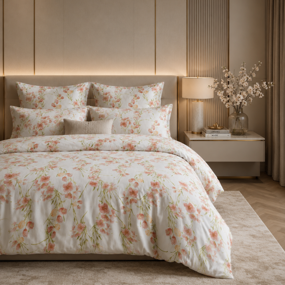 HOUSSE DE COUETTE MILA SATIN DE COTON