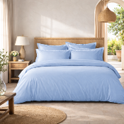 HOUSSE DE COUETTE UNIE PERCALE DE COTON