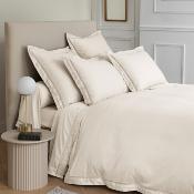 TAIE D'OREILLER DOLLY SATIN DE COTON BRODE
