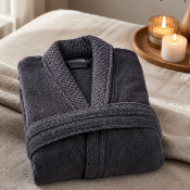 PEIGNOIR DE BAIN COTON ZERO TWIST 400G/M²