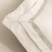 TAIE D'OREILLER DOLLY SATIN DE COTON BRODE
