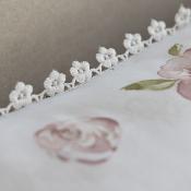 Housse de couette fleurie Flower Fall 220x240 cm en voile de coton