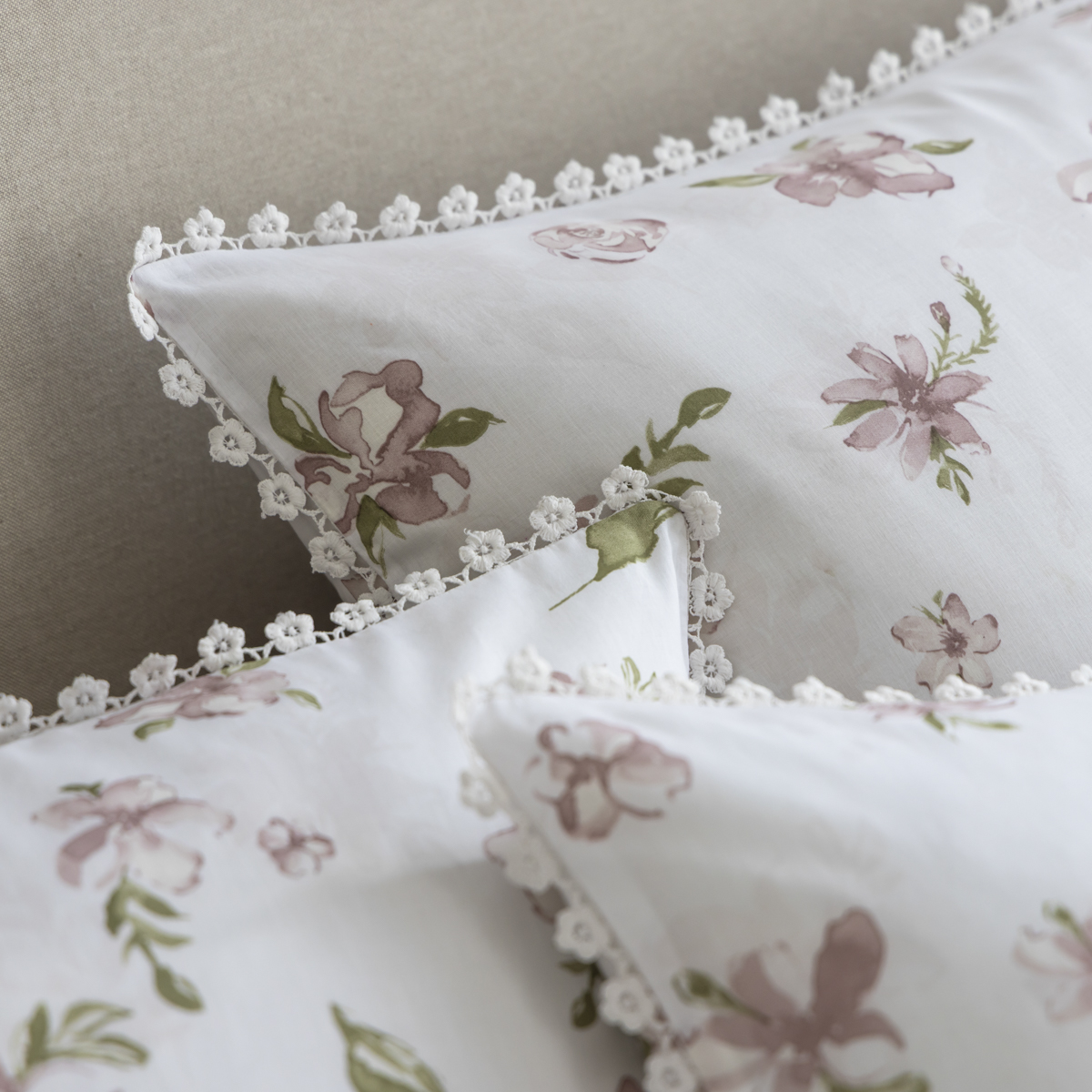 parure de lit satin de coton couleur gris
